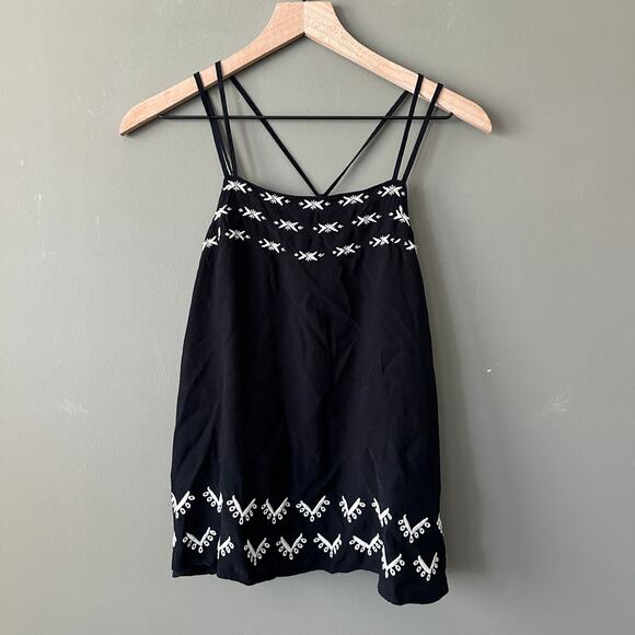 Loft Black Embroidered Tank - Small - Picture 1 of 4